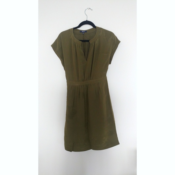 Madewell Green Silk Dress - Picture 3 of 4